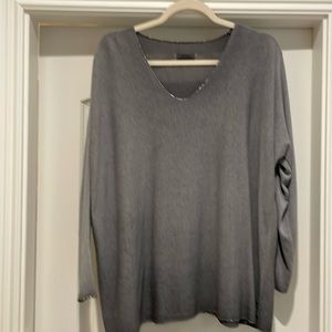 Long sleeve gray sparkle top